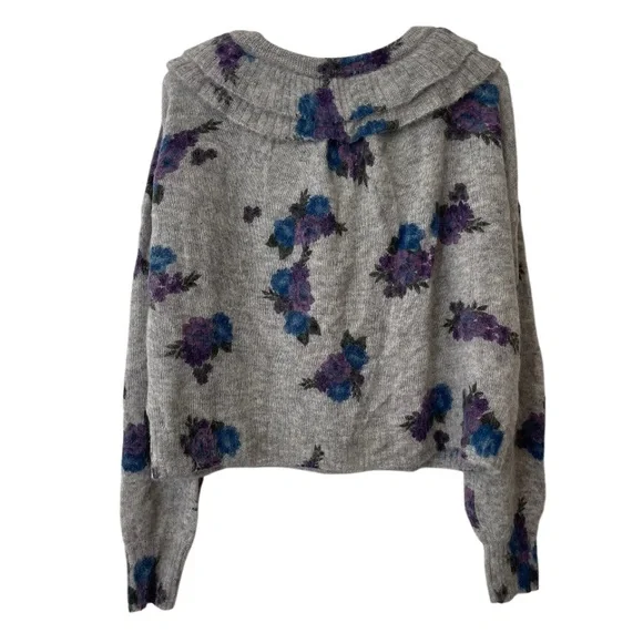 Something Navy Floral Ruffle Sweater - Picture 4 of 9